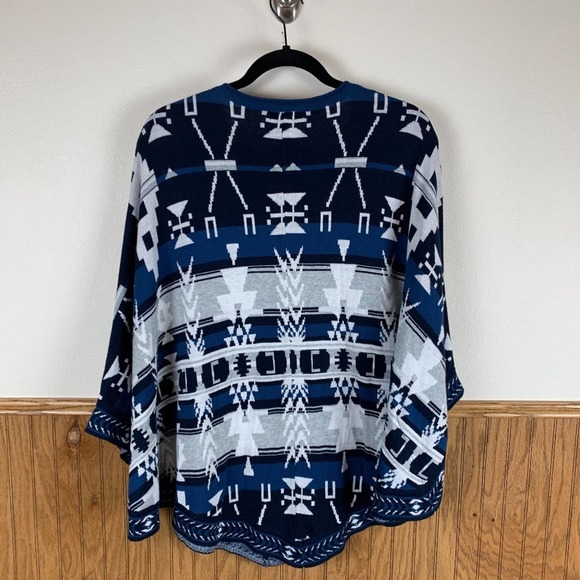 Democracy Southwest Poncho Sweater Size Small - Picture 2 of 6